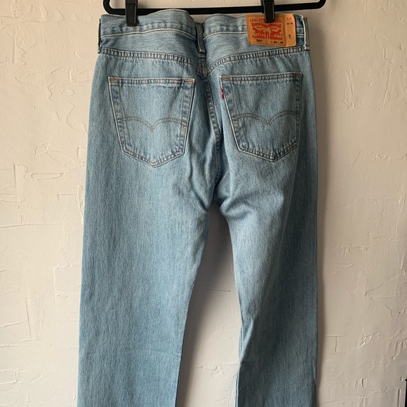 Levi’s 501 Original Stonewash Light Denim Jeans 36 - Picture 5 of 7
